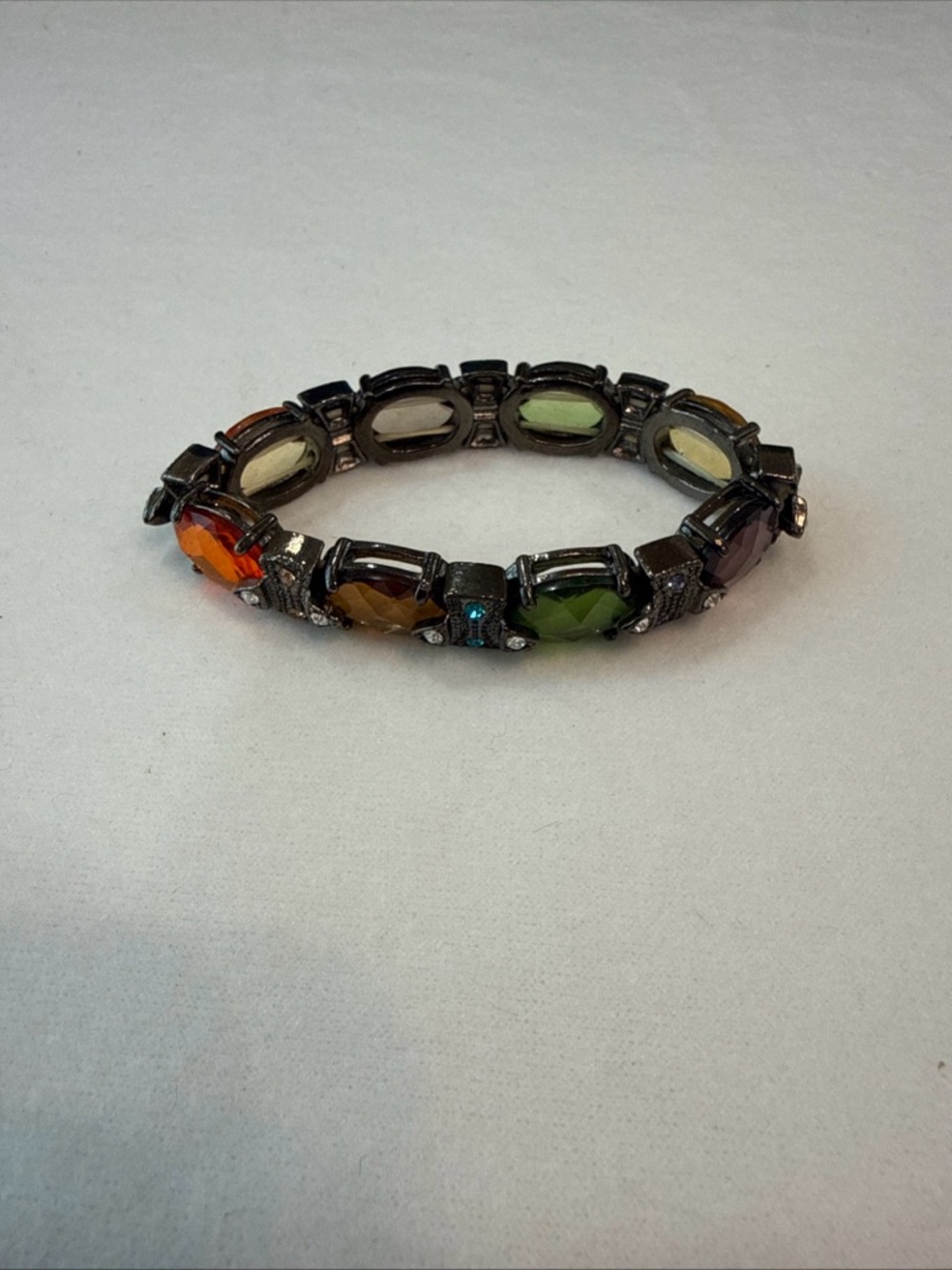 Multicolor Faceted Crystal Stretch Bracelet - Women Jewelry